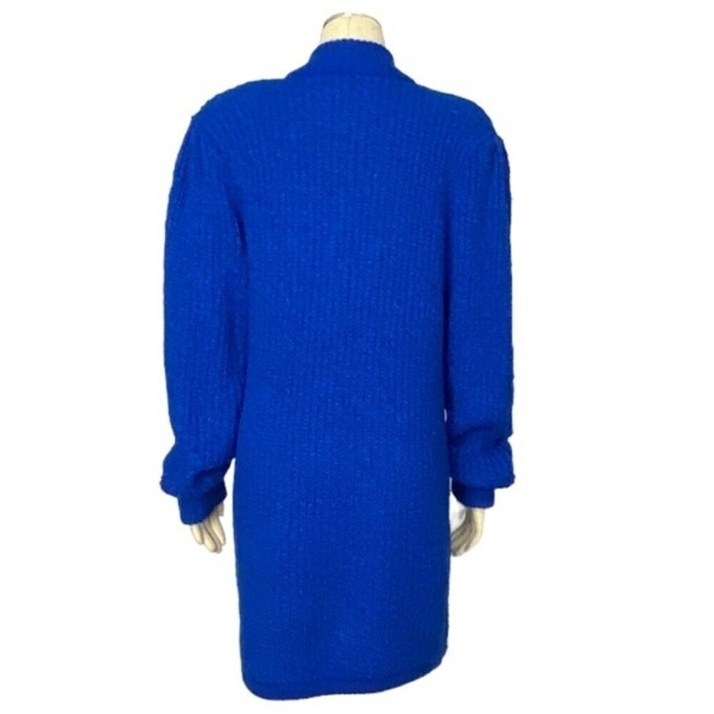 Vintage Deadstock Monto Par Le Chois boucle knit open cardigan sweater Sz M - Picture 9 of 11